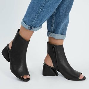 Topshop peep toe ankle boots